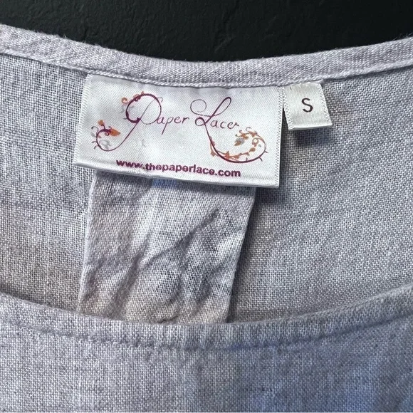 Paper Lacer women blouse Size: S color: Beige 100% Linen - Picture 4 of 11